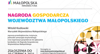 Zgłaszanie kandydatur do honorowej Nagrody Gospodarczej Województwa Małopolskiego 2021
